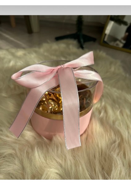 Yuvarlak Ledli Hediye Kutusu Şeffaf Kendinden Kurdaleli Kendinden Işıklı Renk Karışık Gönderilir.