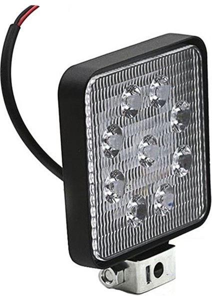 Sis Farı Kare Off Road 9 LED Projektör 27W (10V-30V) Beyaz