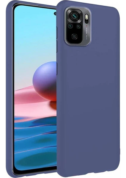 Xiaomi Redmi Note 10 İnce Mat Silikon Kılıf Lacivert