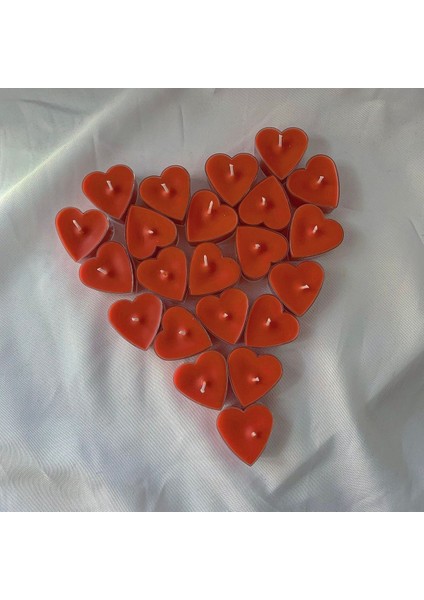 8 Adet Küçük Mum Kalpli Dekoratif Mum Kalp Figürlü Renkli Mum