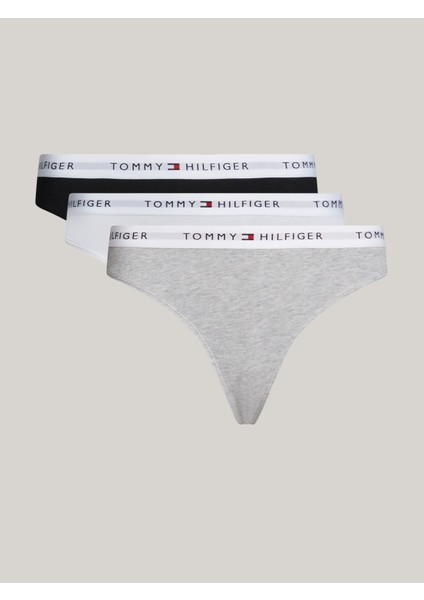 Tommy Hılfıger 3 Pack Thong (Ext. Sızes) Külot