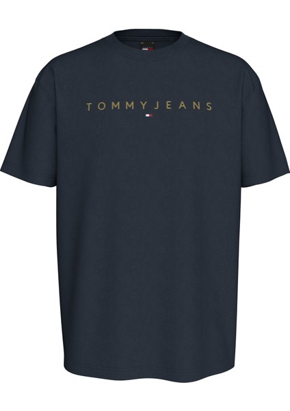 Tommy Hılfıger Tjm Reg Gold Lınear Logo Tee Ext T-Shirt