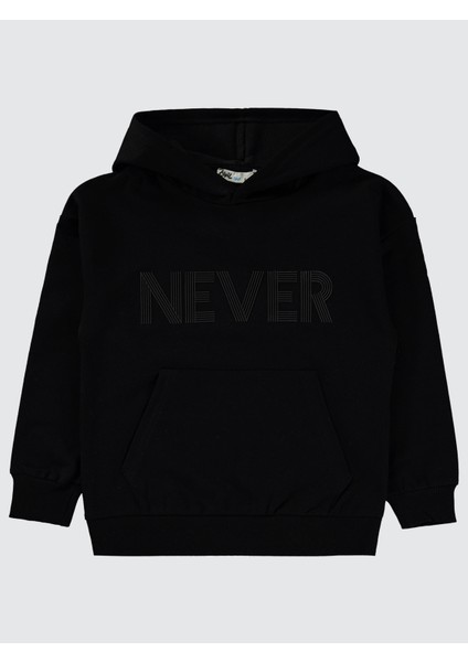 Erkek Çocuk Sweatshirt 6-9 Yaş Siyah