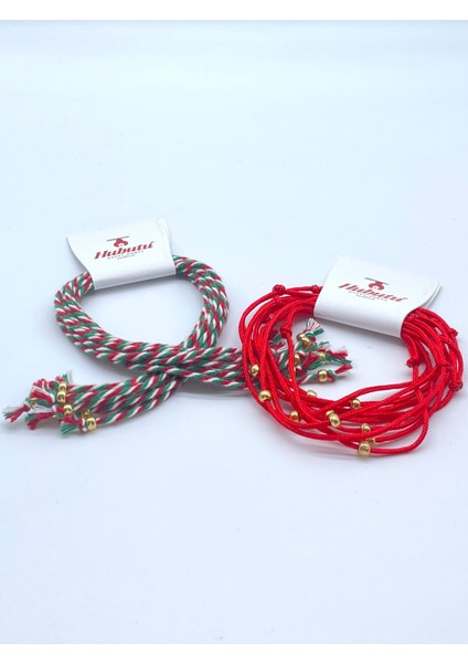 20’li (2’li 10Set) Kartlı Jelatinli Yılbaşı Hediyelik Marteniçka Dilek Şans Bileklik Seti