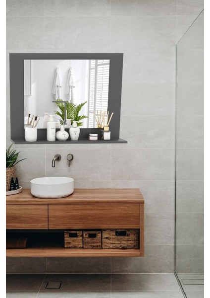 Banyo Aynası Lavabo Aynası Dekoratif Ayna 60X45 cm Yatay
