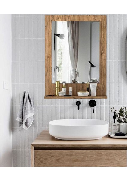Banyo Aynası Lavabo Aynası Dekoratif Ayna 60X45 cm Yatay
