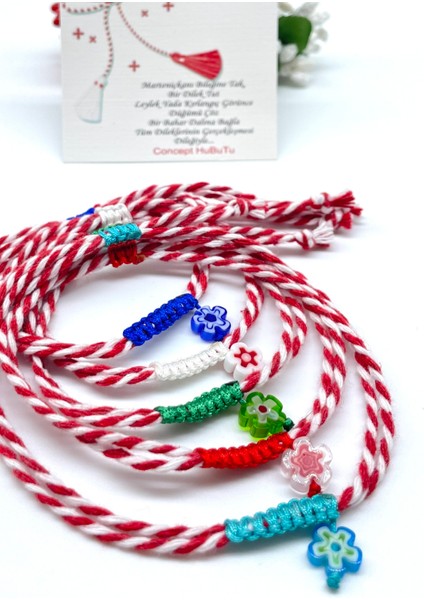 Hediyelik 5’li Kartlı Jelatinli Yılbaşı Marteniçka Dilek Şans Bileklik Seti