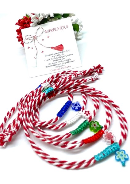 Hediyelik 5’li Kartlı Jelatinli Yılbaşı Marteniçka Dilek Şans Bileklik Seti fiyatları