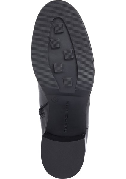 Deri Siyah Kadın Çizme FW0FW08182BDS