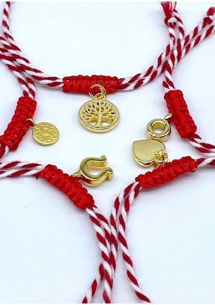 5’li Marteniçka Kırmızı Mart Ipi Dilek Bilekliği Seti