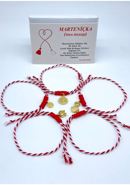 5’li Marteniçka Kırmızı Mart Ipi Dilek Bilekliği Seti fiyatları