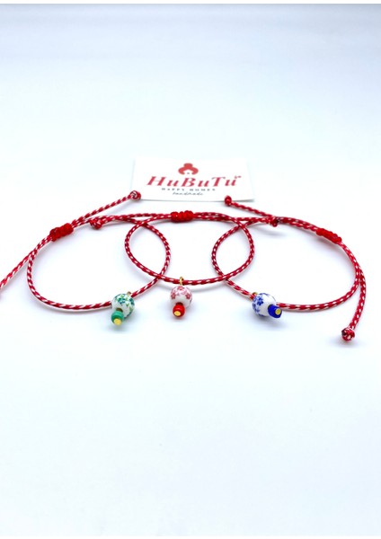 3’lü Kartlı Jelatinli Lüks Marteniçka Yılbaşı Dilek Bilekliği Seti modelleri