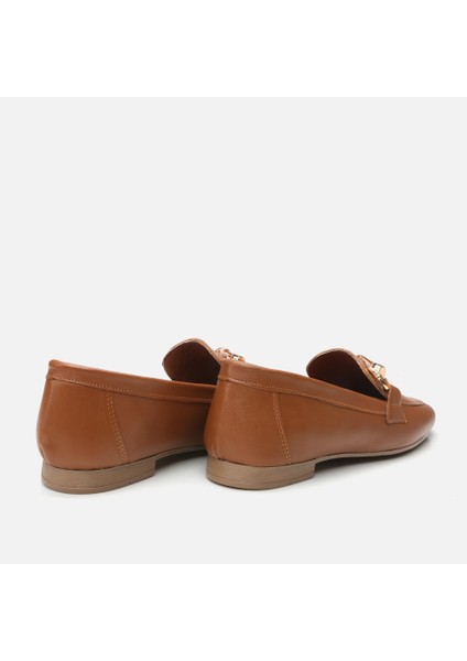 01AYH293550A370 HAKIKI Deri Taba Kadın Loafer
