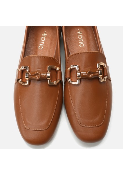 01AYH293550A370 HAKIKI Deri Taba Kadın Loafer