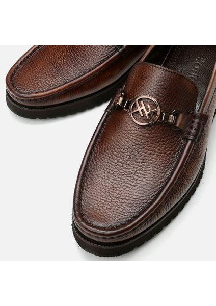 02AYH299410A480 HAKIKI Deri Kahve Erkek Loafer