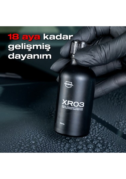 XR03 Araç Nano Seramik Kaplama ve Boya Koruma-1,5 Yıl Dayanım-50ml-Su İtici-Çizik Önleyici