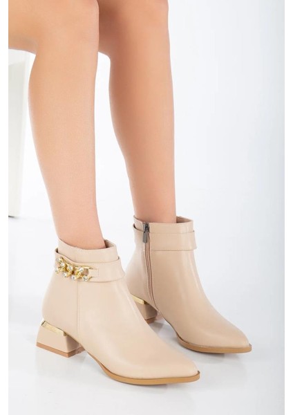 02995 Kadın Taşlı Topuklu Bot