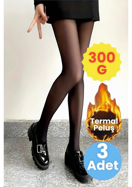 Kadın 3'lü Içi Polar 300 gr Peluş Termal Külotlu Çorap fiyatları