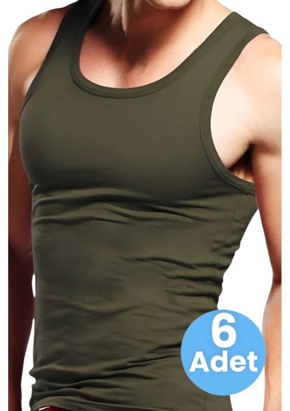 Erkek Pamuklu 6'lı Atlet Asker Atleti Asker Çamaşırı