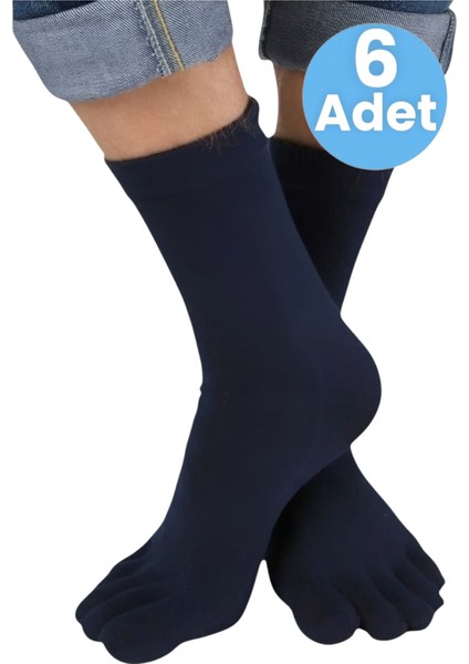 Erkek 6'lı Bambu Mantar Çorabı Parmak Çorap 36-44 Numara indirimleri