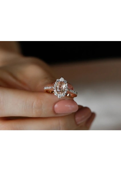 Tasarım Pırlanta Morganite Yüzük