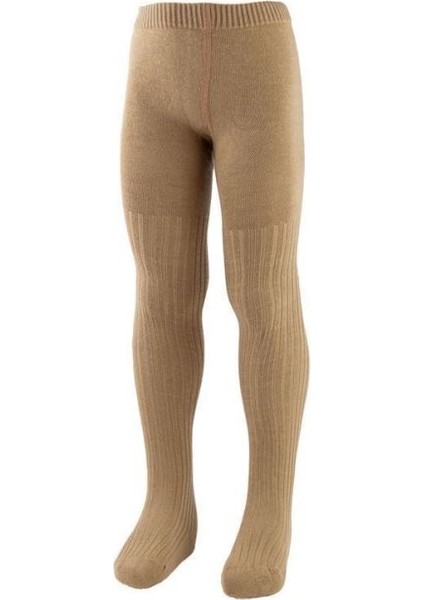 Bebek Derbili Krem Külotlu Çorap ONL-02639
