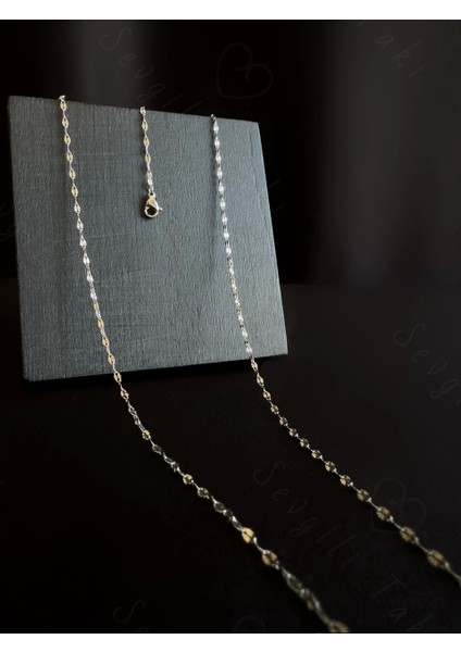 60CM | Silver Lip (Dudak) Zincirli Çelik Bel Takısı | Glorius Serisi