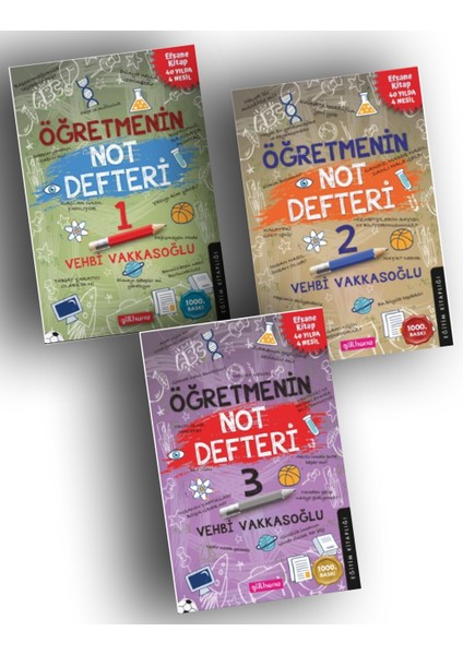 Öğretmenin Not Defteri (3 Kitap Set) Efsane Kitap 40 Yılda 4 Nesil - Vehbi Vakkasoğlu
