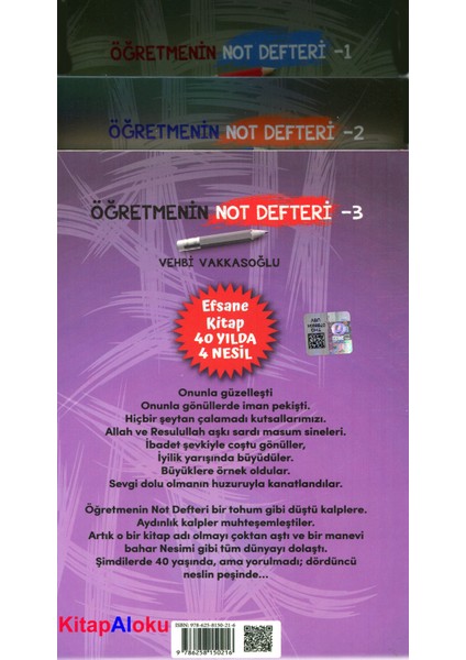 Öğretmenin Not Defteri (3 Kitap Set) Efsane Kitap 40 Yılda 4 Nesil - Vehbi Vakkasoğlu