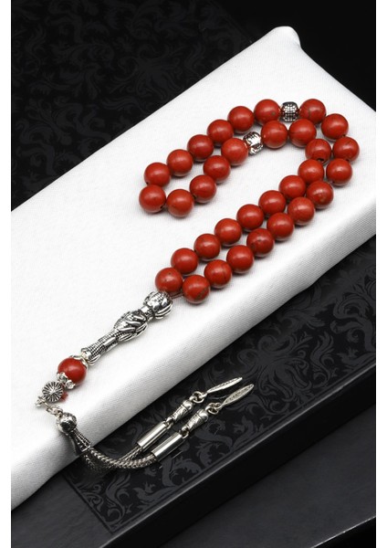 Red Jasper Doğal Taş Tesbih 8 mm Küre Kesim