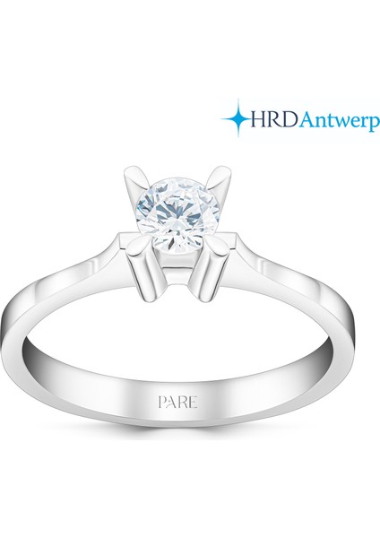 D Renk 0,30 Karat Hrd Sertifikalı Tektaş Pırlanta Yüzük - PR00281-H37