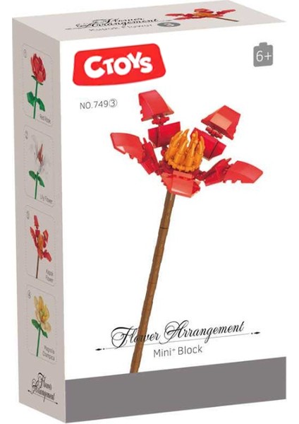 Ctoys Flower Arrangement Mini Blok Kapok Flower
