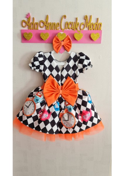 Kız Çocuk Siyah Desenli Kabarık Elbise fiyatları