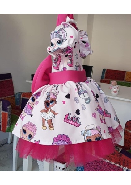 Lol Kabarık Elbise Fuşya Detaylı fiyatları