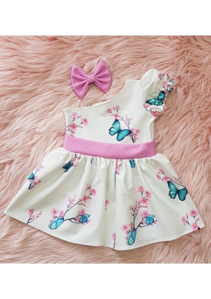 Kelebekli Kiz Çocuk Elbise