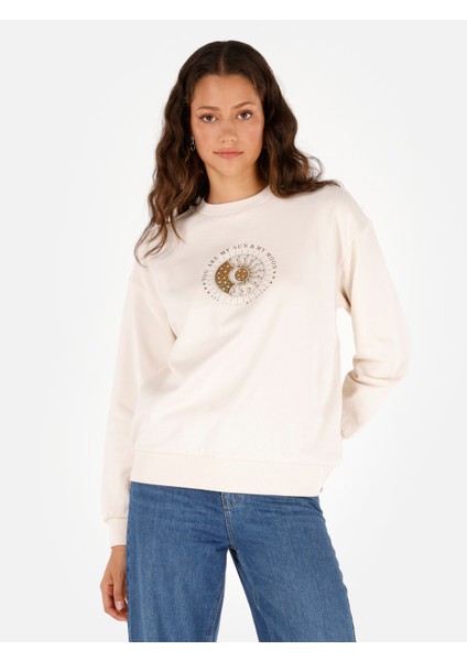 Beyaz Kadın Sweatshirt CL1070196_Q1.V2_OFW