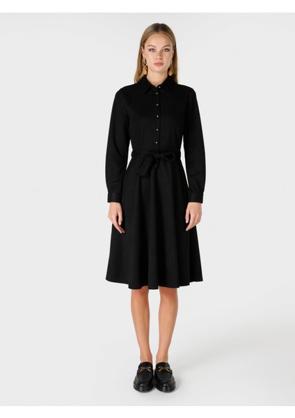 Dar Kesim Shirt Yaka Siyah Kadın Elbise CL1065833_Q1.V1_BLK fiyatları