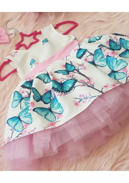 Kelebekli Kiz Çocuk Elbise fiyatları