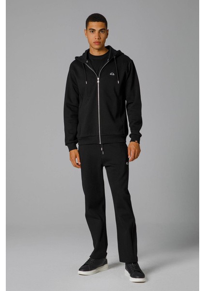 Fermuarlı Kapüşonlu Erkek Sweat EM208-BK fırsatları