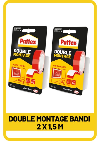 Tape---Double Montaj 120 kg x 2 Adet