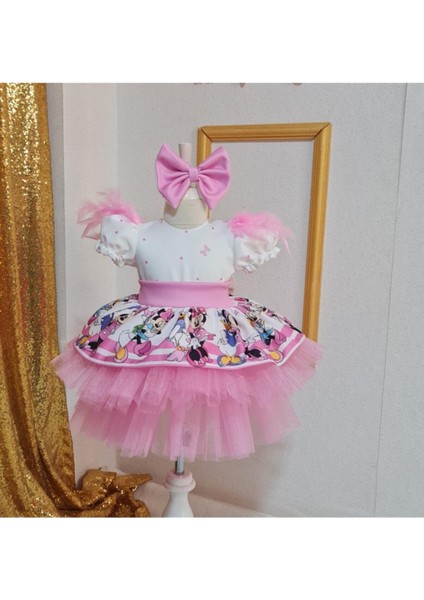Kız Çocuk Minnie Miki Mouse Tüllü Kabarık Elbise fiyatları