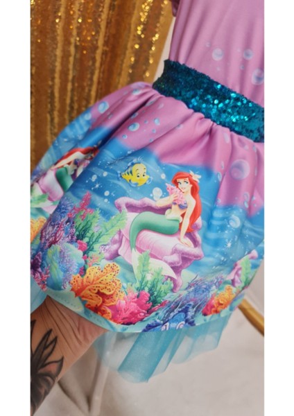 Kız Çocuk Deniz Kızı Tüllü Kabarık Elbise indirimleri