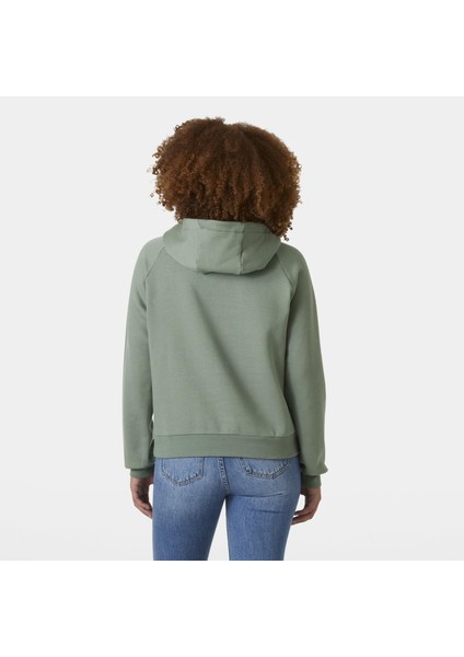 W Cotton Fleece Hoodıe Sweatshırt HHA.54161-GREYCACTUS