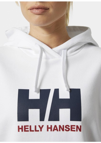 W Hh Logo Kapüşonlu Sweatshırt 2.0 HHA.34460-WHITE