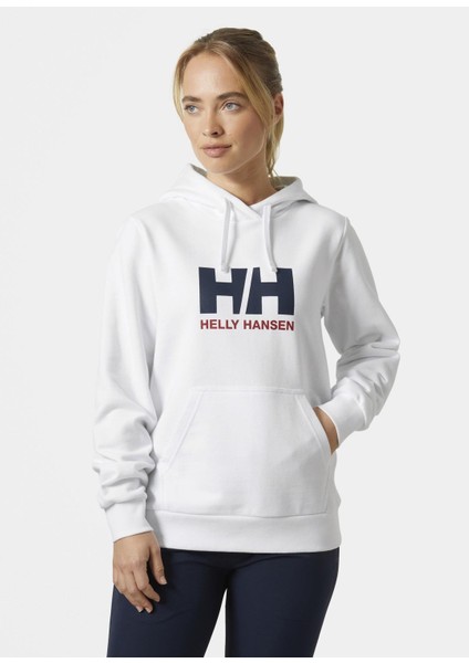 W Hh Logo Kapüşonlu Sweatshırt 2.0 HHA.34460-WHITE