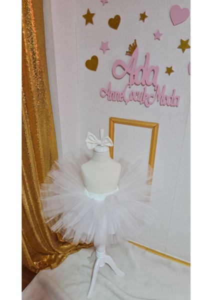 Kız Çocuk Beyaz Kabarık Tütü Etek modelleri