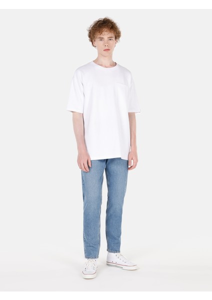067 Jack Regular Fit Normal Bel Daralan Paça Jean Mavi Erkek Pantolon