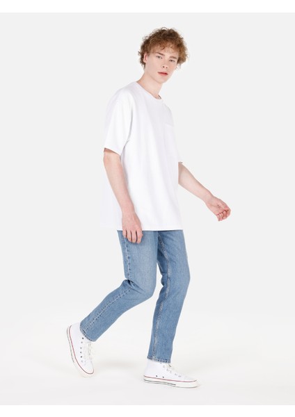067 Jack Regular Fit Normal Bel Daralan Paça Jean Mavi Erkek Pantolon