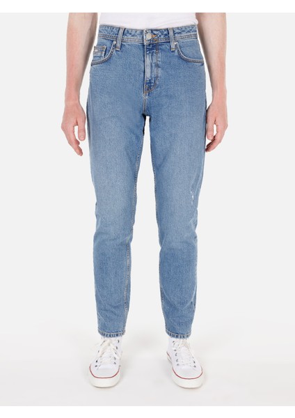 067 Jack Regular Fit Normal Bel Daralan Paça Jean Mavi Erkek Pantolon
