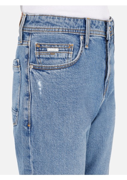 067 Jack Regular Fit Normal Bel Daralan Paça Jean Mavi Erkek Pantolon